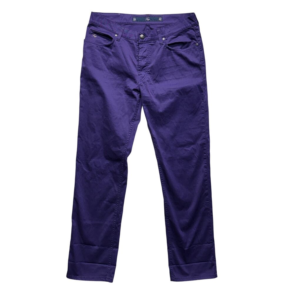Fay Purple Jeans Womens 38 Straight Leg Stretch Made in Italy Denim